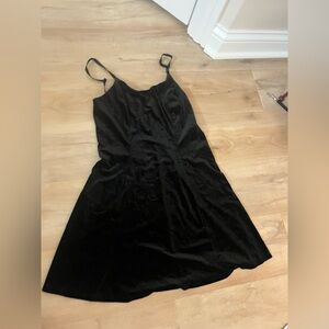 Lily Rose Black Satin Slip Dress